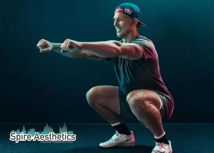 Image of man build leg muscle Sutton through exercise