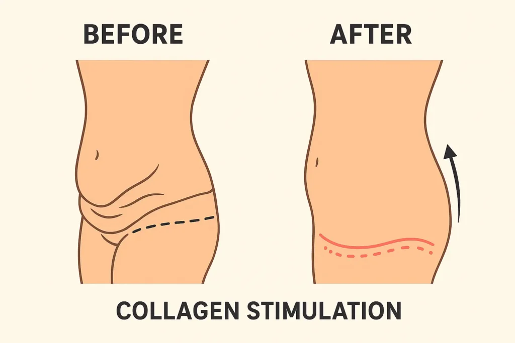 Before and after results for sagging skin after weight loss injections Sutton