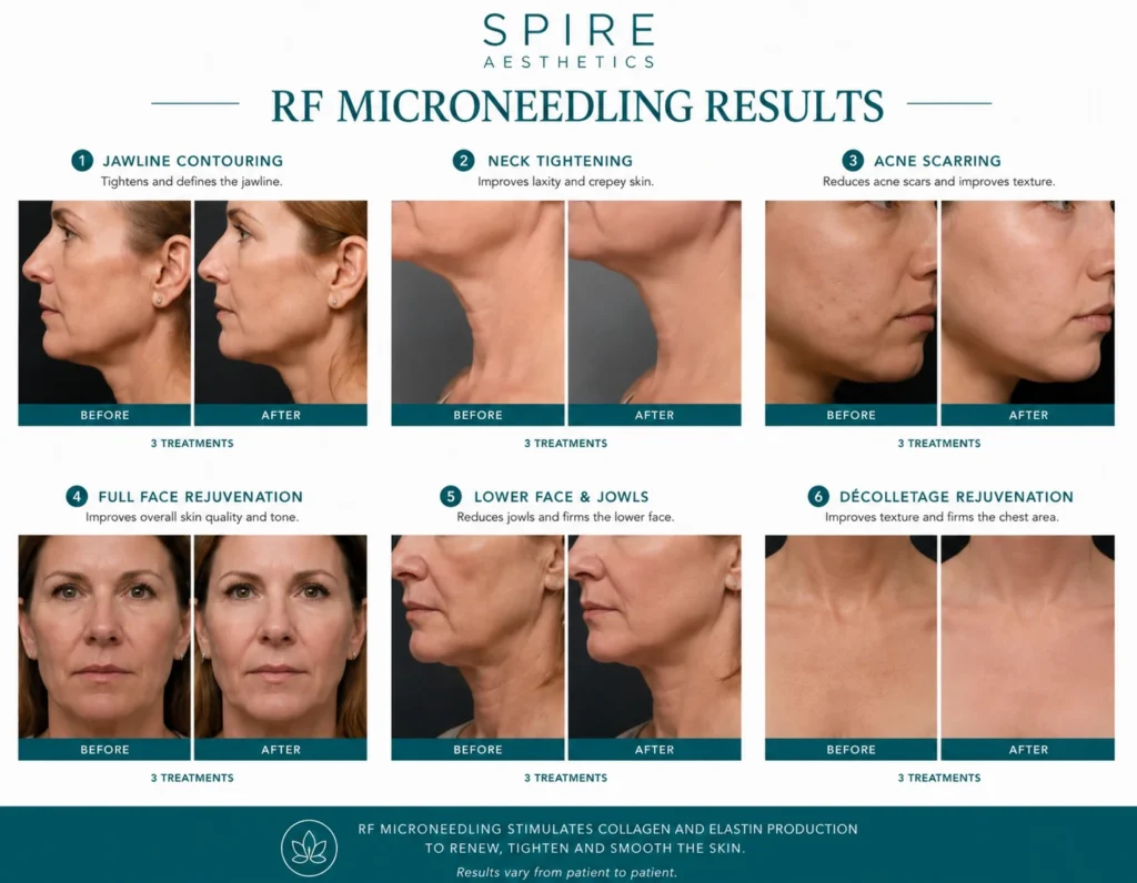 RF Microneedling Skin tightening Sutton results