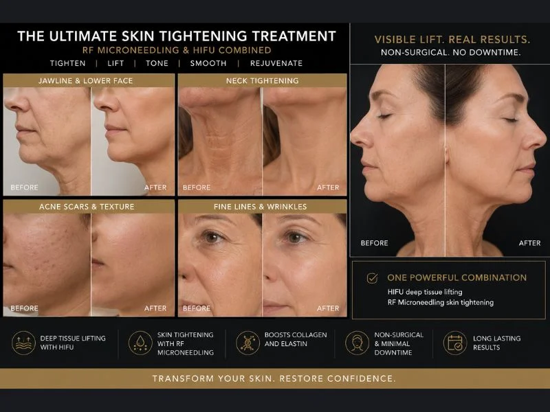 Results of combined treatment for the ultimate skin tightening treatment Sutton