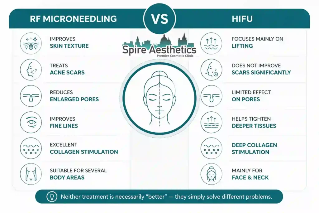 RF Microneedling vs HIFU: Which Treatment Gives Better Results Sutton?